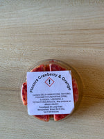 Cranberry and Orange Wax Melt Segment Pot