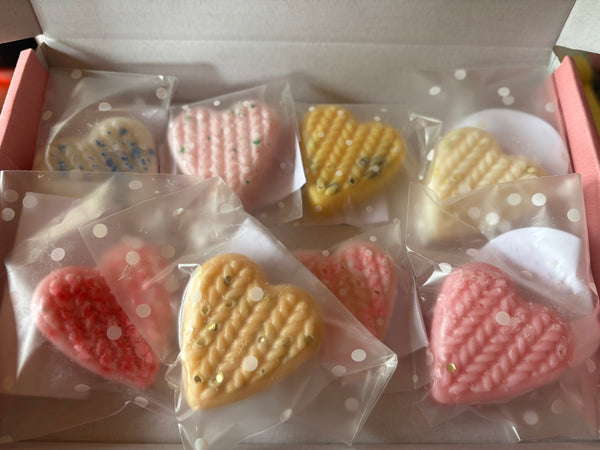8 Heart shaped Wax Melt Sample Box