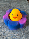 Flower Bath Bomb with Rubber Duck