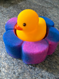 Flower Bath Bomb with Rubber Duck