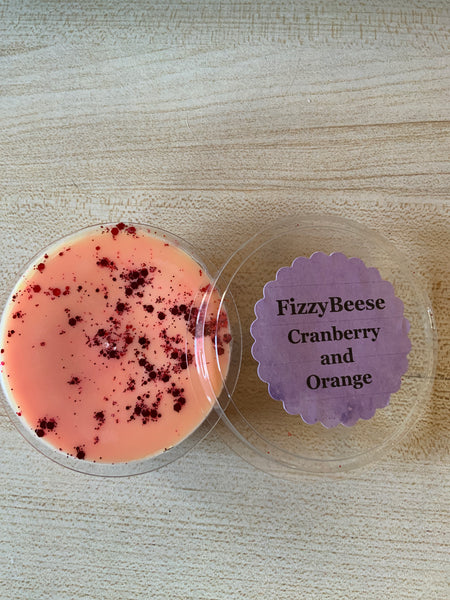 Cranberry and Orange Wax Melt Segment Pot